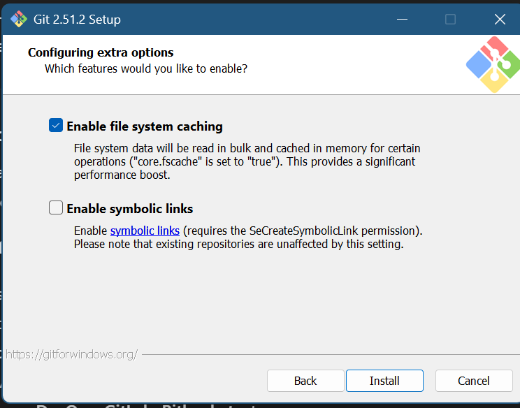Configuração extra